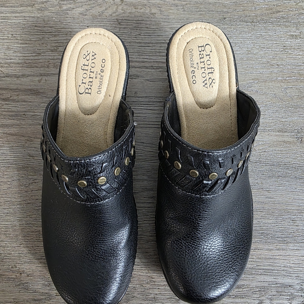 Croft & Barrow Black Women's Clogs - Size 7 - Picture 3 of 6